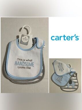 🆕CARTER’S - NWT - 3PK - INFANT BOYS BIBS